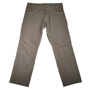 Kuhl Pants Mens 38x32 (Fits 39x32) Kanvus Jean Straight Brown Hiking Outdoor